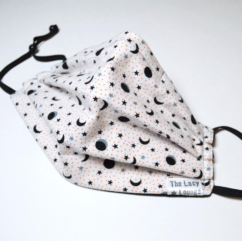 Moon and Star Halloween Face Mask